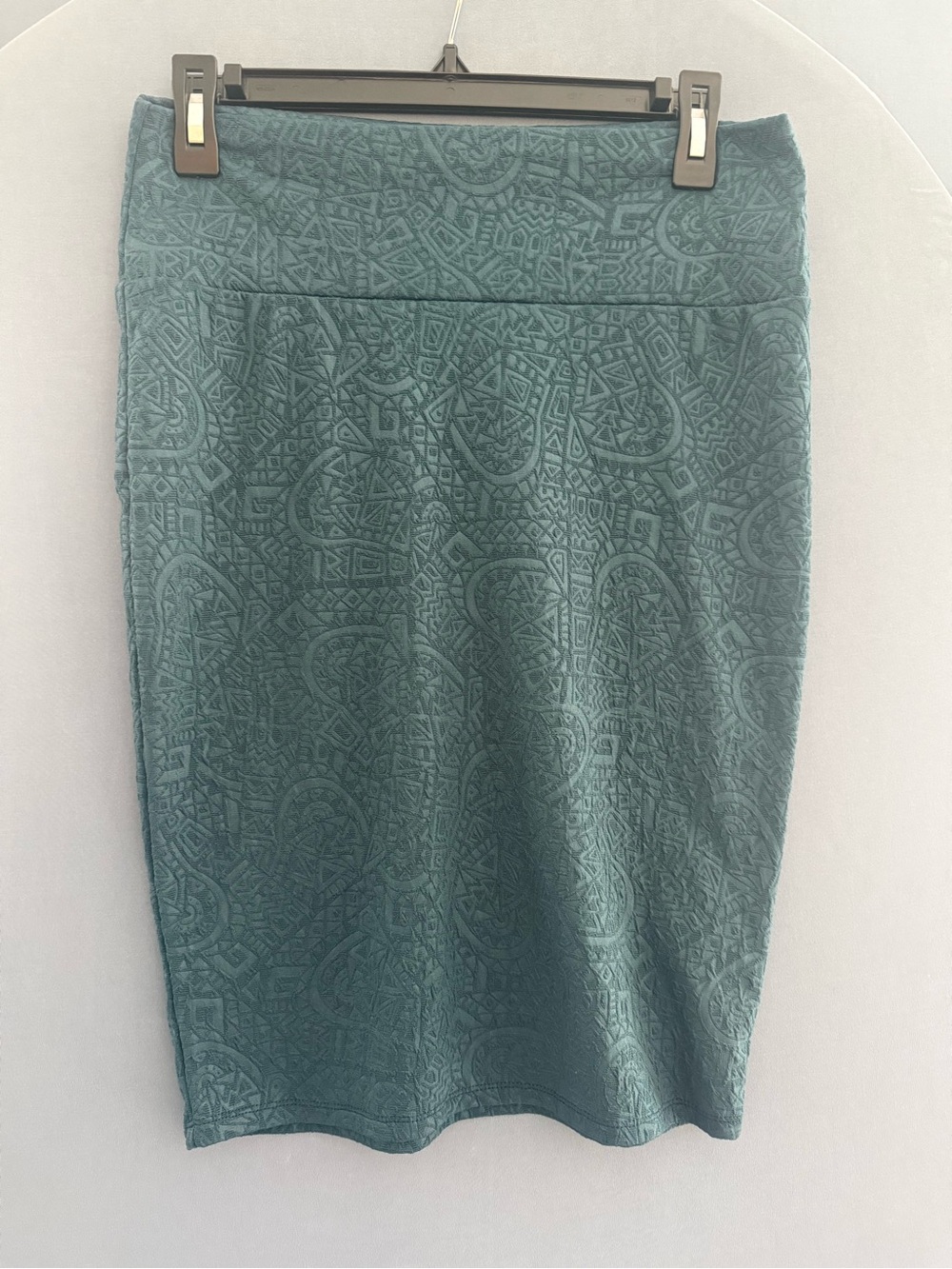 LuLaRoe Teal Textured Pencil Skirt